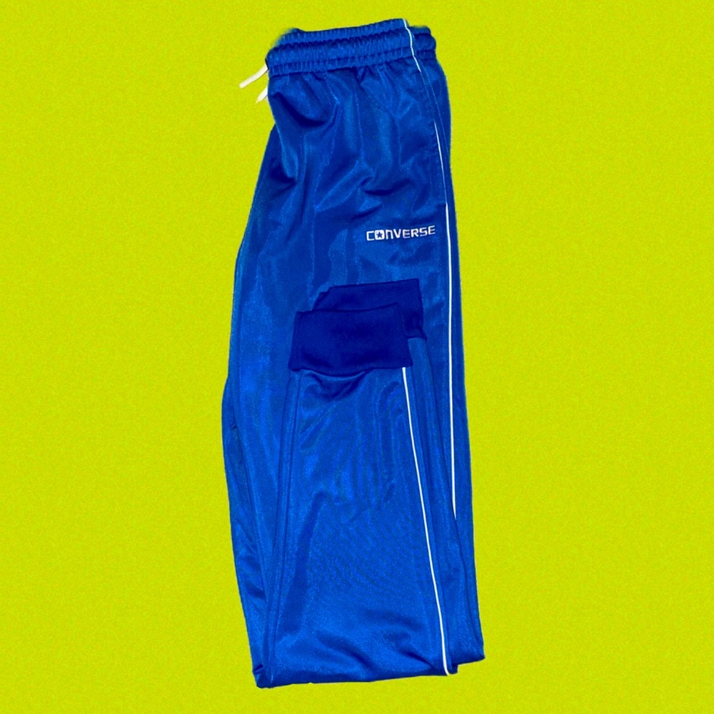 Blue converse track pants